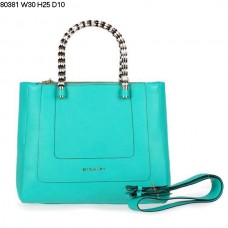Nieuwe Bvlgari Hand Carry Serpenti Ferrari leren tas lichtgroen 80381