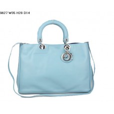 Dior Diorissimo tas, lichtblauw nappaleer (zilverkleurige hardware) 9627 Dior Diorissimo tas, lichtblauw nappaleer (zilverkleurige hardware) 9627