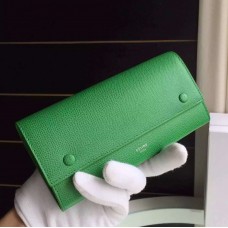 Celine multifunctionele portemonnee in groen Epsom-leer Celine multifunctionele portemonnee in groen Epsom-leer