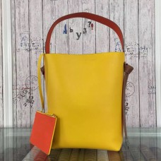 Celine Twisted Cabas kleine tas in geel/oranje kalfsleer Celine Twisted Cabas kleine tas in geel/oranje kalfsleer
