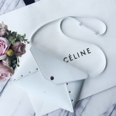 Celine witte biker avondclutch met schouderband Celine witte biker avondclutch met schouderband