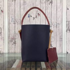 Celine Twisted Cabas kleine tas in bordeauxrood/marineblauw kalfsleer Celine Twisted Cabas kleine tas in bordeauxrood/marineblauw kalfsleer