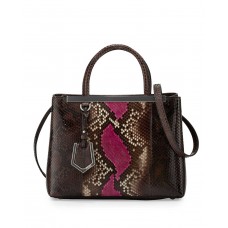 Fendi 2Jours Petite Python Tote Bag Kolengrijs/Magenta Fendi 2Jours Petite Python Tote Bag Kolengrijs/Magenta
