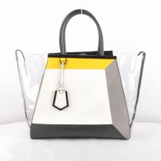 Fendi 2Jours witte transparante PVC-tas Fendi 2Jours witte transparante PVC-tas