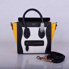 Celine kleine reistas in zwart, wit en geel Celine kleine reistas in zwart, wit en geel