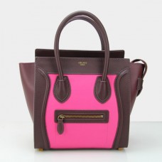 Celine Medium Luggage Tote Rosé Wijnkleurige Tas Celine Medium Luggage Tote Rosé Wijnkleurige Tas