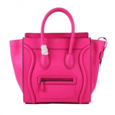 Celine Large Luggage Tote Neon Pink Leather Bag Celine Large Luggage Tote Neon Pink Leather Bag