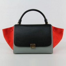 Celine Classic Black Gray Red Cowhide Bags Celine Classic Black Gray Red Cowhide Bags