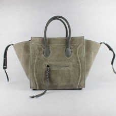 Celine Boston grijze vierkante suède tassen Celine Boston grijze vierkante suède tassen
