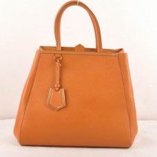 Fendi 2jours Earth Yellow Cross veins With Ferrari Leather Large Bag Fendi 2jours Earth Yellow Cross veins With Ferrari Leather Large Bag