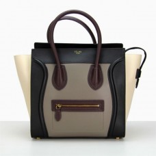 Celine Large Luggage Tote Grijs Zwart Wit Wijnrood Celine Large Luggage Tote Grijs Zwart Wit Wijnrood