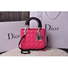 Imitatie AAA Dior Lady tas van lamsleer in rood Imitatie AAA Dior Lady tas van lamsleer in rood
