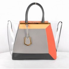 Fendi 2Jours Grijze Transparante PVC Tas Fendi 2Jours Grijze Transparante PVC Tas
