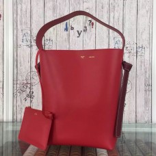 Celine Twisted Cabas kleine tas in rood/oranje kalfsleer Celine Twisted Cabas kleine tas in rood/oranje kalfsleer
