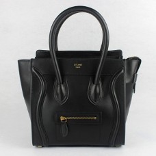 Celine Medium Luggage Tote Zwarte Lederen Tassen Celine Medium Luggage Tote Zwarte Lederen Tassen