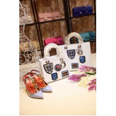 Replica Dior Lady handtas van kalfsleer, wit Replica Dior Lady handtas van kalfsleer, wit
