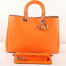 Dior Diorissimo Jumbo Tas Oranje Origineel Leer (Gouden Hardware) 602 Dior Diorissimo Jumbo Tas Oranje Origineel Leer (Gouden Hardware) 602