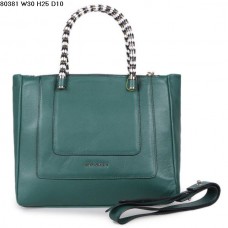 Nieuwe Bvlgari Hand Carry Serpenti Ferrari leren tas groen 80381