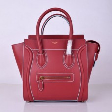 Celine Medium Luggage Tote Rood Blauw Tas 26cm Celine Medium Luggage Tote Rood Blauw Tas 26cm