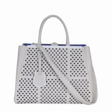 Fendi 2Jours witte Ferrari leren tas met sluiting Fendi 2Jours witte Ferrari leren tas met sluiting