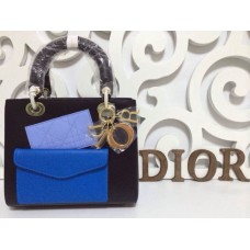 Replica Dior Lady Default handtas van lamsleer in zwart Replica Dior Lady Default handtas van lamsleer in zwart