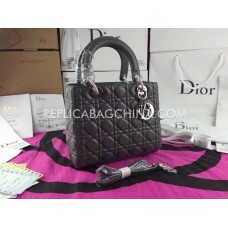 Replica Dior Lady handtas van grijs leer Replica Dior Lady handtas van grijs leer
