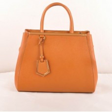 Fendi 2jours Earth Yellow Cross Veins/Ferrari Leather Medium Bag Fendi 2jours Earth Yellow Cross Veins/Ferrari Leather Medium Bag