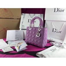 Replica Dior Lady Default handtas van echt leer in paars Replica Dior Lady Default handtas van echt leer in paars