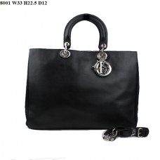 Dior Diorissimo Kleine Tas Zwart Nappa Leer (Zilverkleurige Hardware) 8001 Dior Diorissimo Kleine Tas Zwart Nappa Leer (Zilverkleurige Hardware) 8001