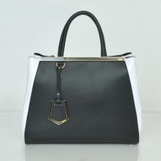 Fendi 2Jours tas, origineel leer, in zwart/wit. Fendi 2Jours tas, origineel leer, in zwart/wit.