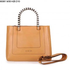 Nieuwe Bvlgari Hand Carry Serpenti Ferrari leren tas in abrikooskleur 80381