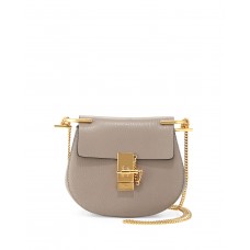 Chloe Drew Mini Schoudertas van Lamsleer Grijs Chloe Drew Mini Schoudertas van Lamsleer Grijs