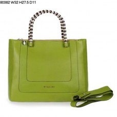 Nieuwe Bvlgari Serpenti handtas van kalfsleer, appelgroen 80382 Nieuwe Bvlgari Serpenti handtas van kalfsleer, appelgroen 80382