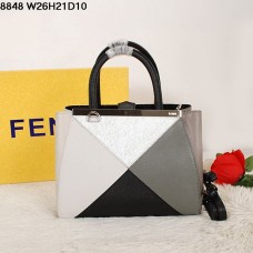 Fendi 2Jours Multicolor Zwarte Ferrari Lederen Tas 8848 Fendi 2Jours Multicolor Zwarte Ferrari Lederen Tas 8848
