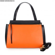 Celine EDGE Kalfsleren Tas Oranje/Zwart 26938 Celine EDGE Kalfsleren Tas Oranje/Zwart 26938