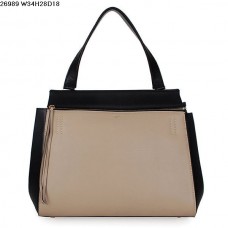 Celine EDGE Tas van kalfsleer, beige/zwart 26938 Celine EDGE Tas van kalfsleer, beige/zwart 26938