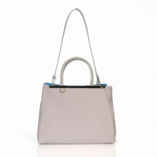 Fendi 2Jours grijze canvas handtas Fendi 2Jours grijze canvas handtas