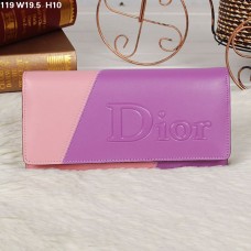 Christian Dior Multicolor Paars/Roze Portemonnee met Klep 119 Christian Dior Multicolor Paars/Roze Portemonnee met Klep 119