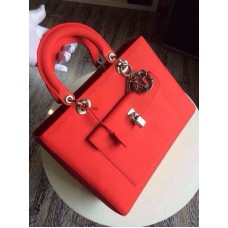 Replica Dior Lady Default handtas van rood lamsleer Replica Dior Lady Default handtas van rood lamsleer