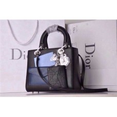 Replica Dior Lady handtas van echt leer, zwart Replica Dior Lady handtas van echt leer, zwart