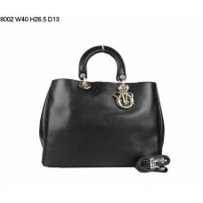 Dior Diorissimo Jumbo Tas Zwart Nappaleer (Gouden Hardware) 8002 Dior Diorissimo Jumbo Tas Zwart Nappaleer (Gouden Hardware) 8002