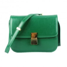 Celine Classic Box Calfskin Flap Bag Groen Celine Classic Box Calfskin Flap Bag Groen
