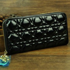 Dior lange leren portemonnee van lakleer 030 zwart Dior lange leren portemonnee van lakleer 030 zwart