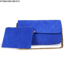 Celine Gourmette schoudertas van suèdeleer, blauw, modelnummer 371648 Celine Gourmette schoudertas van suèdeleer, blauw, modelnummer 371648