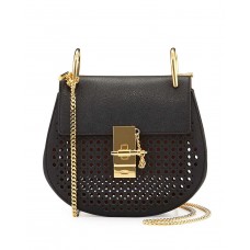 Chloe Drew geperforeerde mini-schoudertas zwart Chloe Drew geperforeerde mini-schoudertas zwart