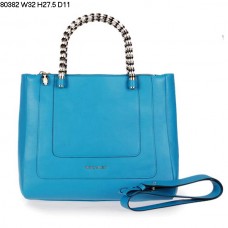 Nieuwe Bvlgari Serpenti handtas van kalfsleer, lichtblauw, modelnummer 80382 Nieuwe Bvlgari Serpenti handtas van kalfsleer, lichtblauw, modelnummer 80382
