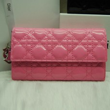 Dior CD086 portemonnee roze in lakleer Dior CD086 portemonnee roze in lakleer