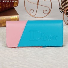 Christian Dior Multicolor Sky Blue/Pink Flap Wallet 119 Christian Dior Multicolor Sky Blue/Pink Flap Wallet 119