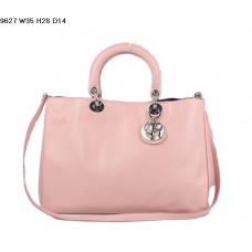 Dior Diorissimo tas van roze nappaleer (zilverkleurige hardware) 9627 Dior Diorissimo tas van roze nappaleer (zilverkleurige hardware) 9627