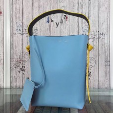 Celine Twisted Cabas kleine tas in blauw/bruin kalfsleer Celine Twisted Cabas kleine tas in blauw/bruin kalfsleer